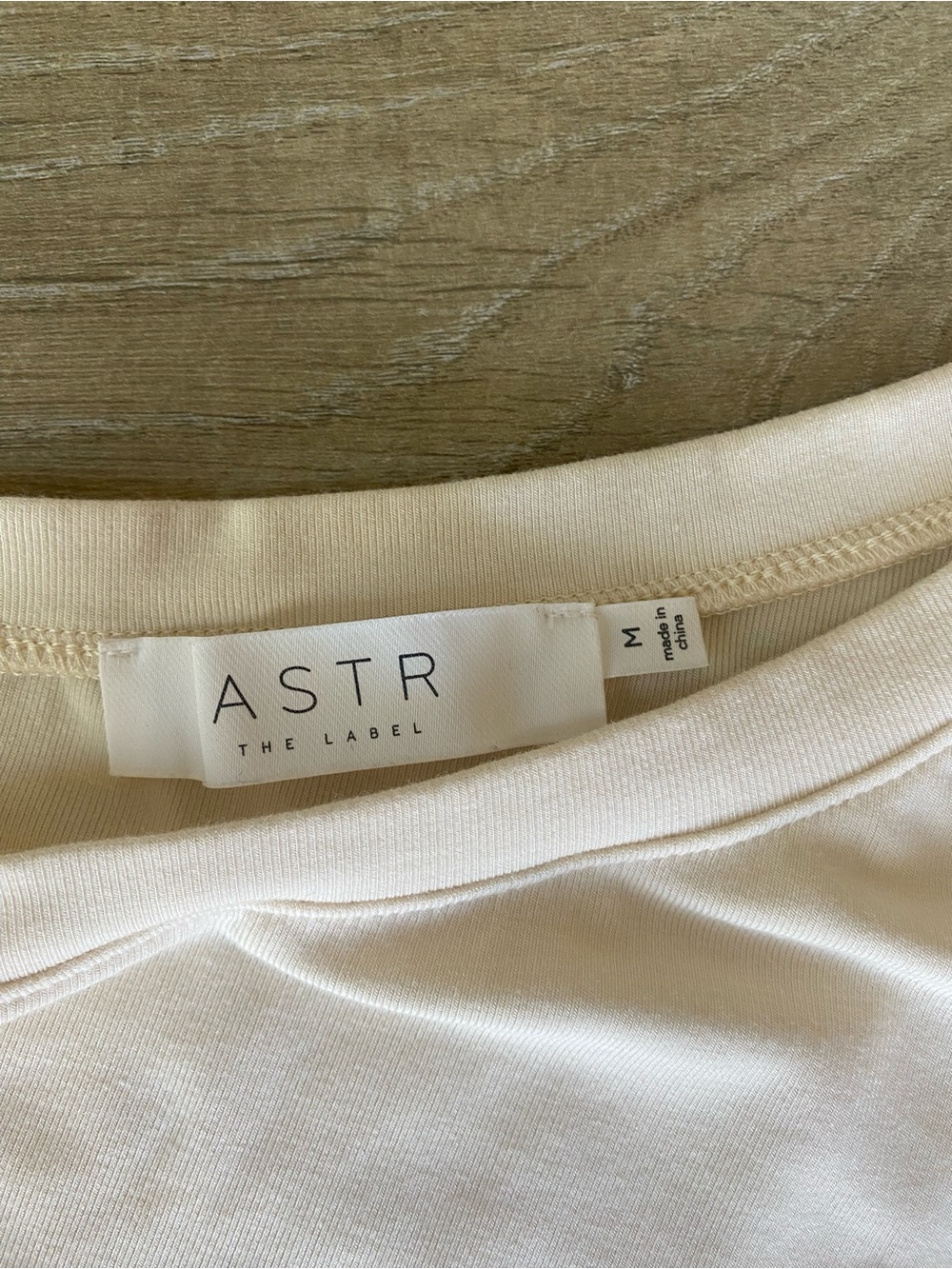 ASTR The Label Cream Long Sleeve Bodysuit Medium Off Shoulder Top - Picture 4 of 7